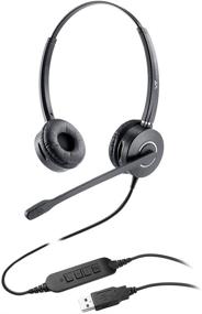 img 4 attached to 🎧 High-Quality Call-Center USB-Headset with Microphone and Noise Cancelling Mic - Perfect for PC, UC Teams, Skype for Business - Mute Function Included