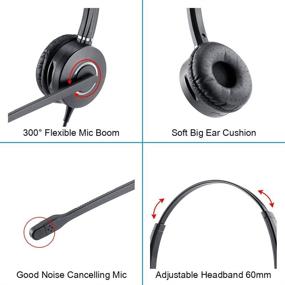 img 2 attached to 🎧 High-Quality Call-Center USB-Headset with Microphone and Noise Cancelling Mic - Perfect for PC, UC Teams, Skype for Business - Mute Function Included