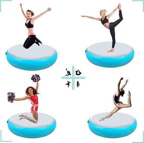 img 2 attached to 🤸 Gymnastics Air Roller - Inflatable Tumbling Mat Series with Air Block, Air Spot, Air Barrel; Gymnastic Equipment for Home Use, Gym Training, Cheerleading, and Yoga.