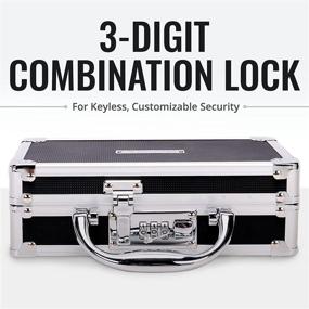 img 1 attached to 🔒 Secure your Medications with Vaultz Medicine Case: Combination Lock, 8.25 x 5 x 2.5 Inches, in Sleek Black (VZ00361), 8.5 x 5 x 2.8 Inches