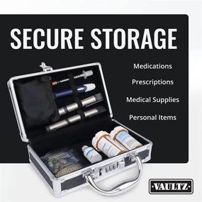 img 3 attached to 🔒 Secure your Medications with Vaultz Medicine Case: Combination Lock, 8.25 x 5 x 2.5 Inches, in Sleek Black (VZ00361), 8.5 x 5 x 2.8 Inches