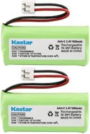 🔋 kastar battery (2-pack) replacement for at&t bt8001 bt8000 bt8300 bt184342 bt284342 bt18433 bt28433 bt-1011 bt-1022 bt-1031/89-1335-00/89-1344-01 batt-6010 uniden bbtg0671011 logo