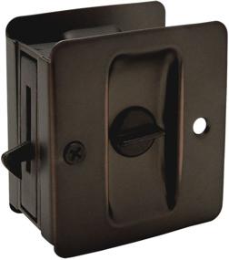 img 1 attached to 🔒 Enhanced SEO: Designers Impressions 53843 Oil Rubbed Bronze Pocket Door Privacy Lock