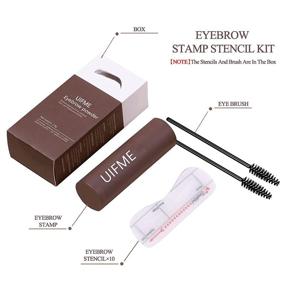 img 3 attached to 🌟 Effortless Brow Styling: Waterproof Eyebrow Stamp Kit with 10 Reusable Stencils for Defined Brows and Long-Lasting Results in Dark Brown