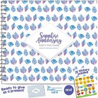 💎 45th wedding anniversary memory book with stickers and matching card - sapphire anniversary keepsake for cherished memories logo