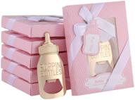 🍼 premium pink baby shower favor: 24pcs poppin bottle opener gift set with exquisite packaging -perfect souvenirs for guests! логотип