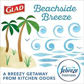 img 3 attached to 🗑️ Glad Forceflexplus Tall Kitchen Drawstring Trash Bags - 13 Gallon, Febreze Beachside Breeze 90 Count: Efficient Odor-Control Trash Bags in Blue (90 Count)