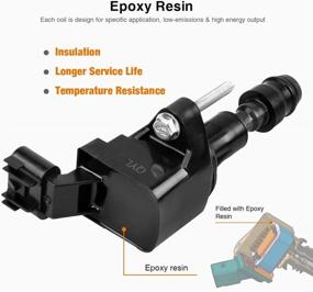 img 1 attached to 🔥 High-Quality 4Pcs Ignition Coil Pack for Malibu, Cobalt, Equinox, Terrain, G6 - 12638824 12578224 D522C Compatible