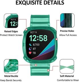 img 1 attached to Vanet Compatible With Fitbit Versa 3/ Fitbit Sense Bands For Women Men