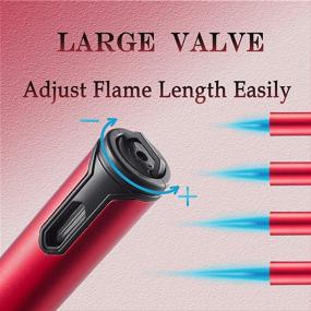 img 2 attached to Urgrette 4 Pack Butane Torch Lighters: Refillable Pen Lighter Set with Adjustable Jet Flame for BBQ Grill, Camping, and More (Gas Not Included)