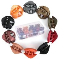 📎 foraineam 10-piece non-slip hair claw clips: stylish jaw clip clamps with clear case - ultimate styling accessories for women & girls logo