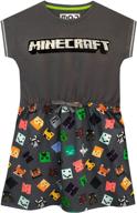 👗 minecraft girls' dress: stylish gaming apparel for young female minecraft enthusiasts logo