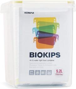 img 2 attached to 🍚 Komax Biokips Flour and Sugar Storage Containers - Set of 2 Extra Large canisters (175-oz each) - BPA-Free, Airtight Containers for Dry Food, Baking Supplies, Flour, Sugar, and Rice