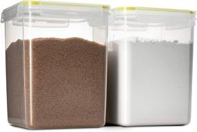 img 4 attached to 🍚 Komax Biokips Flour and Sugar Storage Containers - Set of 2 Extra Large canisters (175-oz each) - BPA-Free, Airtight Containers for Dry Food, Baking Supplies, Flour, Sugar, and Rice