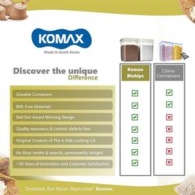 img 3 attached to 🍚 Komax Biokips Flour and Sugar Storage Containers - Set of 2 Extra Large canisters (175-oz each) - BPA-Free, Airtight Containers for Dry Food, Baking Supplies, Flour, Sugar, and Rice