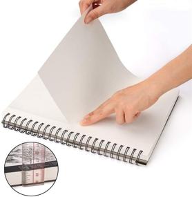 img 1 attached to AGPTEK Art Sketch Book 9''X12'', Pack of 2 (68lb/100g), Spiral Bound with Perforated Pages, Ideal for Artists, Writers & Illustrators