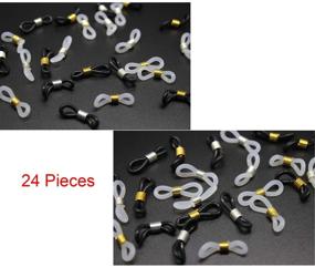 img 1 attached to 👓 HUIHUIBAO 24 Pieces Eyeglass Chain Ends | Adjustable Spring Rubber Ends Connectors for Eye Glasses Holder Necklace Chain | 20 x 5mm | Assorted Color | Enhancing Eyewear Chain's SEO