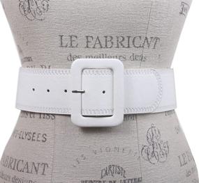 img 2 attached to 👗 Stylish Leather Women's Belt with Waist Stitch Detail - Must-Have Accessory