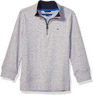 👕 tommy hilfiger boys' 1/4 zip sweater logo