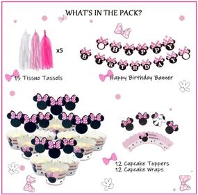 img 2 attached to 🎉 Minnie Mouse Party Supplies - Complete Girls Birthday Decorations Pack!