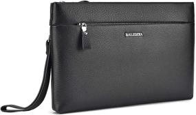 img 4 attached to BALIDIYA Leather Wristlet Handbag Business Men's Accessories for Wallets, Card Cases & Money Organizers