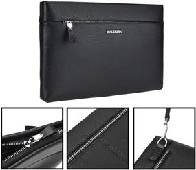 img 1 attached to BALIDIYA Leather Wristlet Handbag Business Men's Accessories for Wallets, Card Cases & Money Organizers