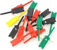 tegg 12pcs flat test hook clip: electrical testing multimeter probe grabber logo