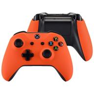 🎮 orange soft touch front housing faceplate with side rails for xbox one x & one s controller - extremerate replacement parts for enhanced gaming experience логотип