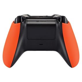 img 1 attached to 🎮 Orange Soft Touch Front Housing Faceplate with Side Rails for Xbox One X & One S Controller - eXtremeRate Replacement Parts for Enhanced Gaming Experience