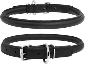 img 1 attached to Rolled Leather Collars Large Dogs