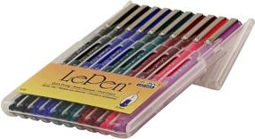 img 2 attached to ✒️ UCHIDA LePen Porous Point Pen Set, 10 Count, Assorted Colors - Black, Blue, Red, Green, Pink, Lavender, Burgundy