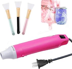 img 4 attached to 🔥 Portable 300W Leceha Mini Heat Gun for Epoxy Resin Crafts - Perfect Craft Heat Tool for DIY Acrylic Resin Craft, Cup Turner, Shrink Wrapping, Crafts Embossing, Drying Paint - Pink