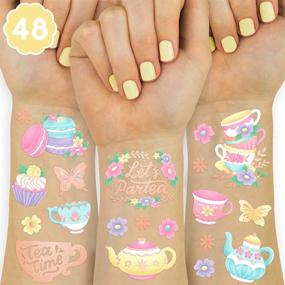 img 4 attached to Fetti Tea Party Temporary Tattoos