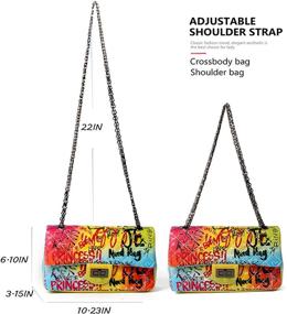 img 1 attached to 👜 Стильные женские сумки VOGUZY с граффити: сумки через плечо и кошельки
