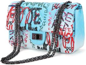 img 4 attached to 👜 Стильные женские сумки VOGUZY с граффити: сумки через плечо и кошельки