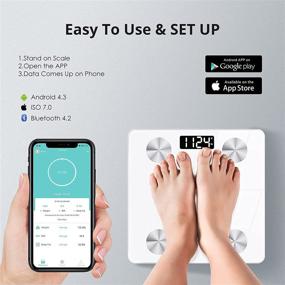 img 1 attached to 📊 Sinocare Body Fat Scale: Smart BMI Digital Scales for Body Weight and Composition, Health Analyzer with 12 Accurate Metrics, Upgraded High-Accuracy Body Fat Scales