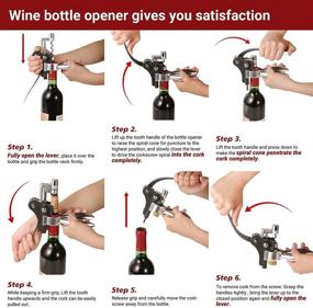 img 2 attached to 🍷 2020 Upgraded Wine Bottle Opener Corkscrew Set: Holleringlan Wine Opener Kit with Foil Cutter, Wine Stopper, and Extra Spiral for Effortless Enjoyment