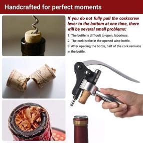 img 1 attached to 🍷 2020 Upgraded Wine Bottle Opener Corkscrew Set: Holleringlan Wine Opener Kit with Foil Cutter, Wine Stopper, and Extra Spiral for Effortless Enjoyment