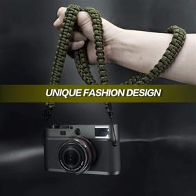 img 2 attached to 📸 Wolven 550lb Paracord Camera Neck Shoulder Strap - Ideal for SLR, DSLR, Mirrorless & Instant Cameras