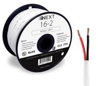 🔊 voltive 16/2 speaker wire - 16 awg/gauge 2 conductor - ul listed for in-wall & outdoor use - 100ft oxygen-free copper (ofc) cable - white logo