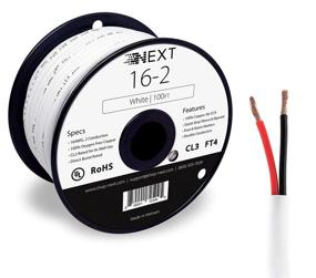 img 3 attached to 🔊 Voltive 16/2 Speaker Wire - 16 AWG/Gauge 2 Conductor - UL Listed for In-Wall & Outdoor Use - 100ft Oxygen-Free Copper (OFC) Cable - White