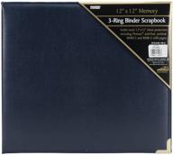 pioneer photo scrapbook album: 12x12 sewn oxford cover, navy blue - perfect for preserving memories logo