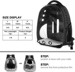 img 1 attached to 🐱 AOPUTTRIVER Cat Bubble Backpack Carrier – Airline Approved Space Capsule Pet Carrier for Travel, Hiking & Outdoor Use - Black