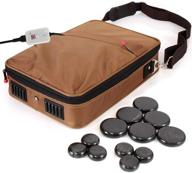 🧖 serenelife portable massage stone warmer set: electric spa hot stones massager and heater kit with basalt massaging rocks logo