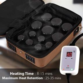 img 3 attached to 🧖 SereneLife Portable Massage Stone Warmer Set: Electric Spa Hot Stones Massager and Heater Kit with Basalt Massaging Rocks