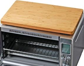 img 4 attached to 🍞 Breville BOV800XL Compatible Cutting Board for Toaster Smart Oven Pro Air Fryer - Heat Resistant Silicone Feet, Creates Storage & Protects Cabinets, 17.8x10.8”