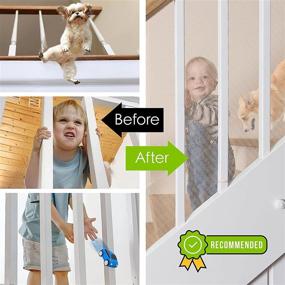 img 2 attached to 👶 10x3ft Rail Balcony Banister Net for Baby and Pet Safety – Childproof Stair Netting