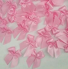 img 2 attached to Pink Ribbon Bows: Exquisite Satin Crafts for Vintage Party Décor - 100 pcs