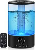 💧 ultrasonic cool mist humidifier for bedroom baby, 3l large capacity with remote control, 7 colors night light, 6 dimmer levels, adjustable mist levels, timer, auto shut-off - ideal for large room, black logo