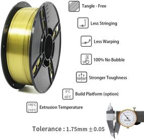 img 2 attached to Откройте для себя оптимальное печатное качество с 🖨️ Виолоджи Премиум Шелк 3D-принтерным PLA-филаментом 1
